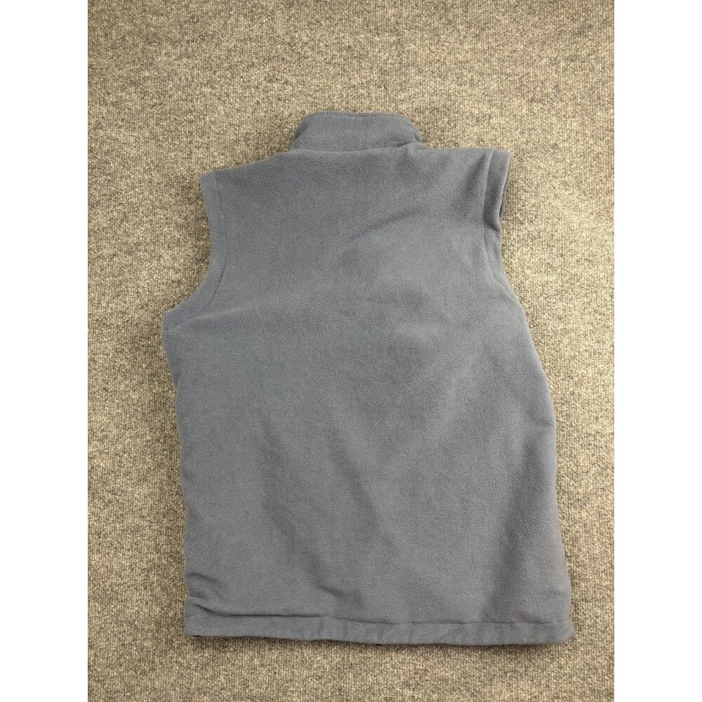 Nike Fleece‎ Vest Mens M Blue Gray Reversible Full Zip Mock Neck Swoosh Logo - Picture 6 of 10